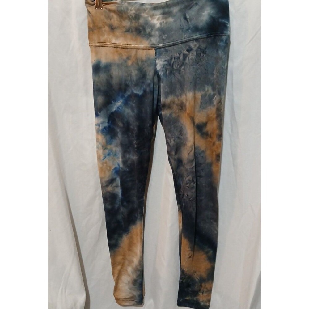 Sweet Womens Multicolor Tie Dye Print Mid Rise Ankle Leggings Size Small